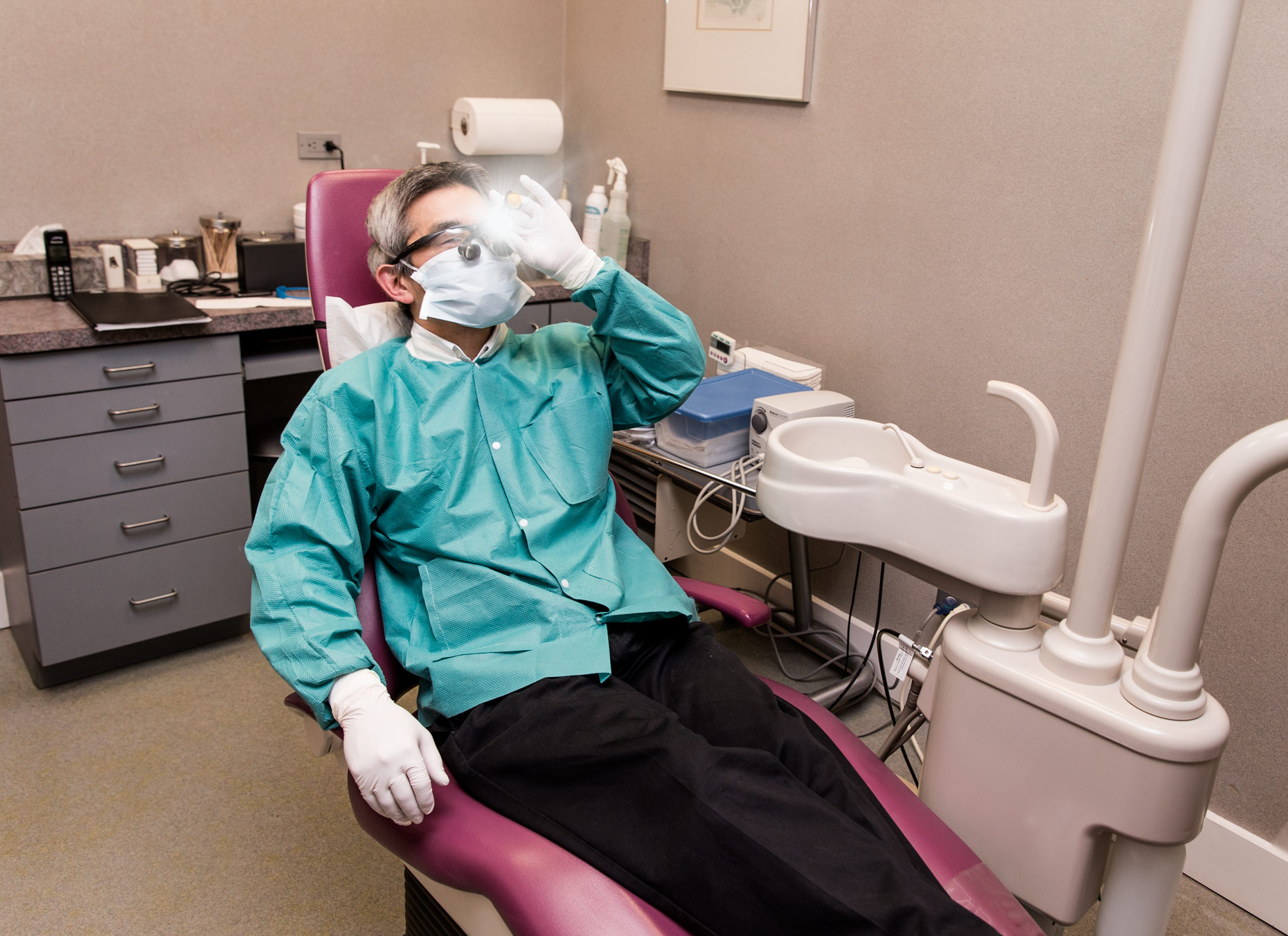 Dentist in his own exam chair | Saverio Truglia